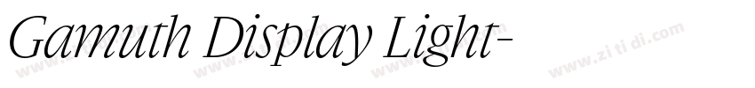 Gamuth Display Light字体转换 Gamuth Display Light字体转换